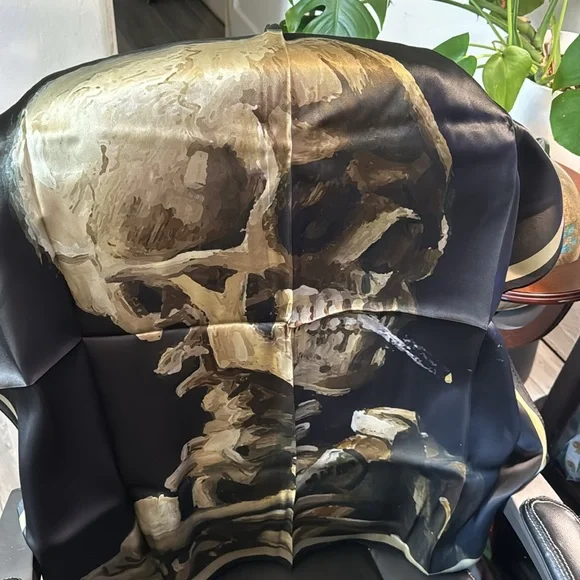 Van Gogh Skeleton silk scarf - Picture 3 of 3